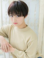 ブルー(BLUE)&nbsp;黒髪セシルカット小顔韓国風クールショート20代30代40代b水戸