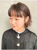 インナーカラー　フェイスフレーミング　ベージュ　ミルクティー