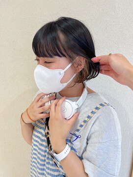 サーカス 町田(circus) ミニボブ × ナチュラルインナーカラー " ハニーベージュ "