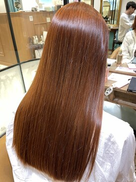 ロンド ブランシュ 錦糸町北口(Lond blanche) ◎ブリーチなし　艶髪ロングオレンジカラー　【錦糸町】