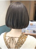 ミニボブ/タッセルボブ/グレージュ/顔周り/フェイスレイヤー