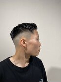 束感刈り上げビジネス七三ツーブロックアップバング１０９８