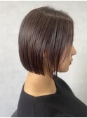 《前下がりボブ》似合わせカット切りっぱなしボブミニボブ