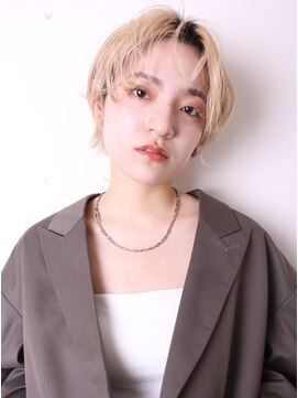 ヨファ ヘアー 芦屋店(YOFA hair) 似合わせカットハイトーンシアーカラーソフトカールショート0503