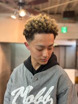 ビーバイエイトジェンツ(Bee by EIGHT GENTS)&nbsp;MEN'S HAIRウルフアッシュブラックカルマパーマベリーショート