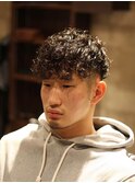 メンズカットメンズパーマニュアンスパーマフェードカット[立川]