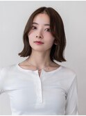 ハッシュカット韓国レイヤーオリーブベージュ髪質改善艶髪小顔