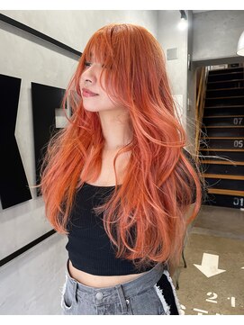 ジーナ(XENA) メルティカラー×フェミニンロング×似合わせカット