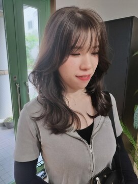 グロウウィング(GROWING) くびれロング×透け感グレージュカラー