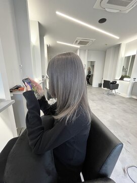 ナンバー 竪町(number+) 20代30代40代大人可愛いアッシュグレージュダブルカラー美肌