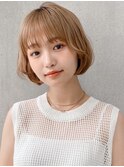 前髪 ネビージュ ボブルフ 黒髪 ワンレン 小顔 "