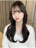 韓国ヘア レイヤーカット 顔まわりカット 前髪