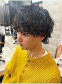 波巻きパーマウルフカットスパイラルパーマメンズパーマ【大和】