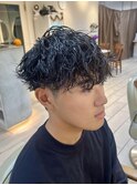 メンズパーマ 波巻きパーマ マッシュ 横浜