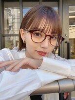 ロシェ 横浜店(loche)&nbsp;ぱつっとボブ×ワイドバング×メルティカラー[横浜駅]