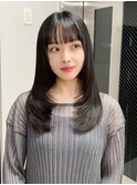14341黒髪オリーブグレージュ髪質改善ストレート暗髪レイヤー