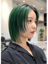 ディーン 岡崎店(DEAN)&nbsp;段カットボブルフグラデーションバイカラーツートンカラー