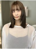ミディアムヘア/ブラウンベージュ/カカオベージュ