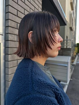 テンション(tension) 顔まわりウルフレイヤーボブカット札幌駅大通駅バスセンター駅