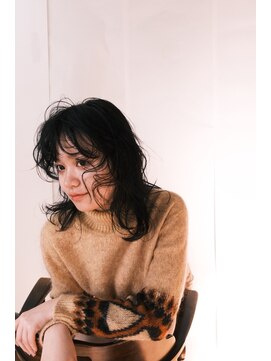 nimes栄 パーマ/レイヤーカット/ボブ 【ニーム】【12月2日NEW OPEN(予定)】 yosuke黒髪カーリーレイヤースタイル