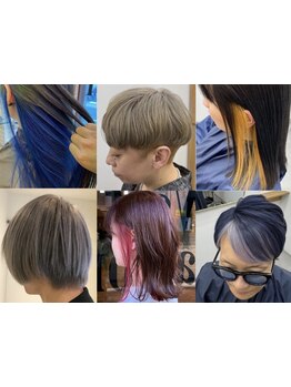 厳選カラー剤＆ケア剤を多種にご用意♪白髪ぼかし＆多種のブリーチデザインお任せ下さい。男性クーポンあり