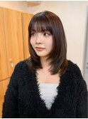ダークアッシュ/似合わせカット/ミディアムレイヤーカット
