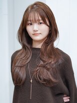 アルバム 池袋(ALBUM)&nbsp;ロング顔周りレイヤー前髪カットオリーブベージュ_F21737