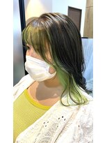 ガロウ 大通店(garou) インナーカラー ミントグリーン