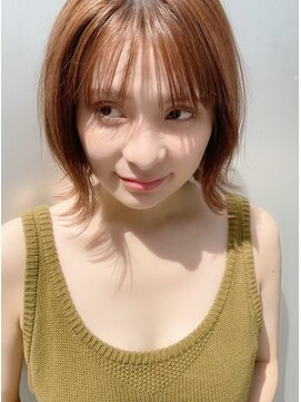 キース ヘアアンドメイク 恵比寿(kith. hair&make) 外はねボブ 切りっぱなしボブ 透明感カラー ブリーチなし 恵比寿