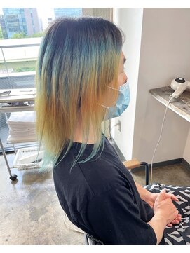 ザ オーダー(THE ORDER) ブルーとオレンジとイエローのデザインカラー