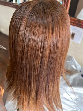 ラフ(RaF*) 赤み消しカラー大人かわいいエアーストレートオレンジブラウン