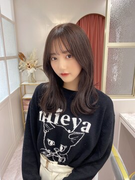 ランド 原宿表参道(LAND) ショコラアッシュ/ヘルシースタイル/ふんわりカール/前髪カット