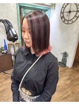 ニコ(nico...) テール × ハイライトピンクボブ