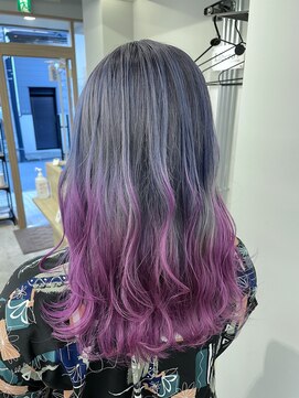 イオール 北千住(ior) ブルーアッシュ×ピンクグラデーション【ior北千住】