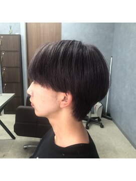 クレオ 福大通り店(CREO) パープルカラー×マッシュウルフ