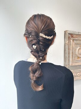 アンユヘアー 与野駅前店(unu.hair) お呼ばれヘア/ヘアアレンジ/あみおろしヘア/ポニーアレンジ