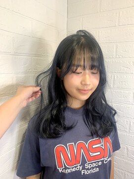 ヘアースペースブルーム プリュス 石橋店(HAIR SPACE BLOOM plus) マリンブルー/髪質改善カラー/透明感カラー/艶髪