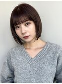 大人かわいいボブ20代30代渋谷顔まわりレイヤーイメチェン渋谷