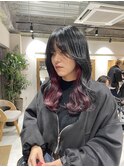 【ADORE】インナーブリーチ×ワインレッド