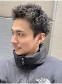 ツイストスパイラルパーマショートレイヤーマッシュツーブロック