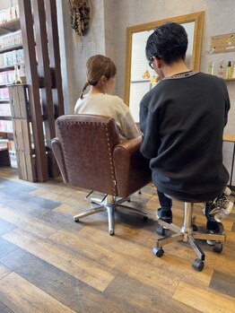 アオ ヘアー(Ao hair)の写真/【二条駅徒歩5分/OPEN7周年!】マンツーマン施術で思い通りのスタイルを叶えてくれる本命サロンがここに♪