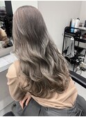 新潟ミルクティーベージュピンクベージュ顔周りワンホンレイヤー