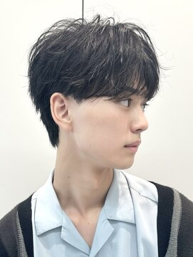 アビーファイブ(ABBEY 5) シースルーシースルーバングマッシュセンターパートメンズカット