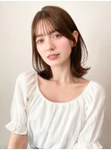 黒髪 クラゲヘアー オリーブグレー 小顔 ココアベージュ