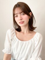 レア 表参道(L'ea) 黒髪 クラゲヘアー オリーブグレー 小顔 ココアベージュ