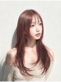 大人女子の艶ブラウンロング