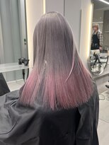 ソル バロール 表参道(SOL .valor)&nbsp;シルバーグレー×ホワイトピンク　ルーツカラー