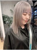 韓国/顔周りレイヤー/ダブルカラー/ベージュ/前髪新潟長岡宮関◆