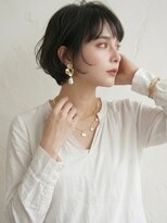 ヘアーメイクパウダー 天王寺寺田町店(Hair make powder) 大人可愛い20代30代40代小顔ひし形ハンサムショート丸み前下がり