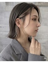 ロコスピアーズ(ROCO SPEARZ)&nbsp;華奢フェイスフレーミングインナーカラーボブダークグレージュ